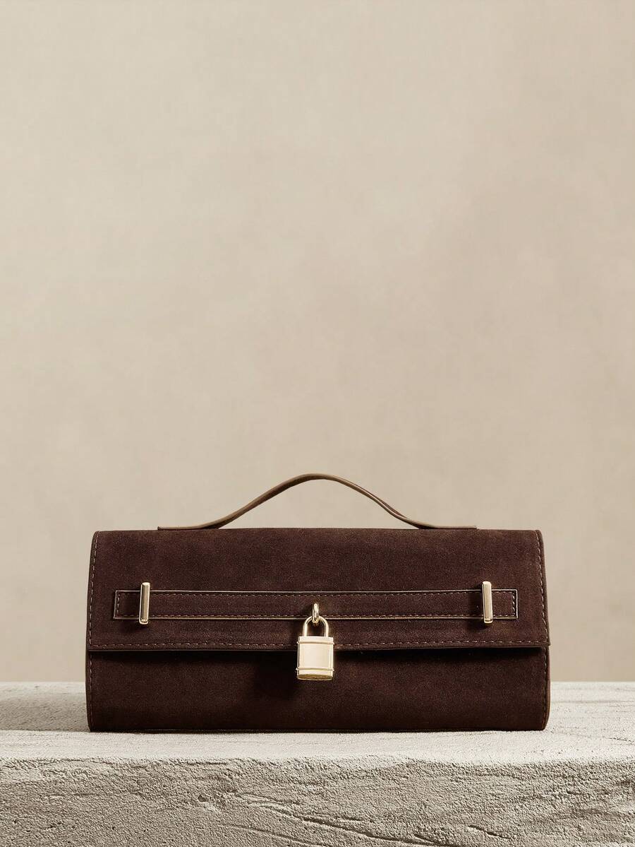 SHECARRY 1pc Women's Fashionable Woven Tote Bag For Daily Use - Chocolate Brown - View 1