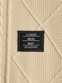 HIMLAND 纯色圆领百搭针织休闲长袖T恤 - 杏色 - 查看 3