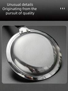 1pc New Stainless Steel Spoon For Kitchen Frying And Frothing, Hot Pot Oil Filter Mesh, Oil Scoop Filter Mesh, Suitable For Kitchen Use - Silver - View 8