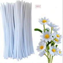 Ống làm sạch, 100/200/300 cái Ống làm sạch màu trắng Thân bông nhung, 6mm * 11,8 inch, Ống làm sạch thân bông nhung, Đồ thủ công làm sạch ống, Dành cho ống làm sạch Vật dụng thủ công DIY Nghệ thuật & Thủ công Trang trí - Nhiều màu - Xem 14