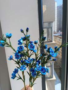 100/200/300/500pcs Lake Blue Pipe Cleaners Craft Supplies, Multi-Color Chenille Stems, Encrypted Chenille Stems, Soft Twists Stickes, Pipe Cleaners Stems For Art And Craft Projects Creative DIY Decorations - lake blue - View 2