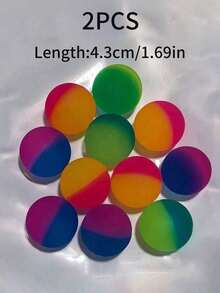 15个猫咪玩具弹力球，互动猫咪玩具球，32毫米高室内猫咪弹力球，彩色橡胶大弹力球，宠物玩具球，送给猫咪的礼物 - 彩色 - 查看 10