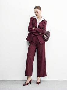 CUCCOO BIZCHIC 女士尖头搭扣设计日常百搭时尚高跟鞋 - 酒紅色 - 查看 10