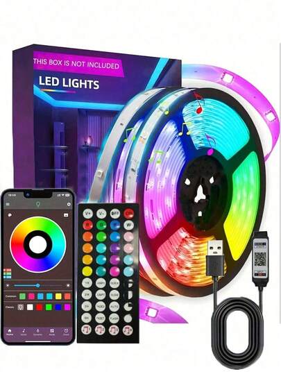 1PC White Disk Light Strip, Control Adjustable Multi-Color, Suitable For Home Furniture Decoration, Changeable Colors, Game Room, Kitchen, TV Backlight, Bedroom, LED Decor Lights For Holiday Party Atmosphere