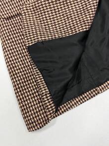 SHEIN PETITE Women's Plaid Long Sleeve Jacket And Shorts 2 Pieces Set