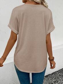 EMERY ROSE Women's New Arrival Spring/Summer Bestselling Leopard Print Heart Graphic T-Shirt - Khaki - View 2