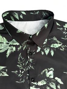 Manfinity Swimmode Men's Summer Beach Vacation Shirt And Shorts Set - Multicolor - View 4