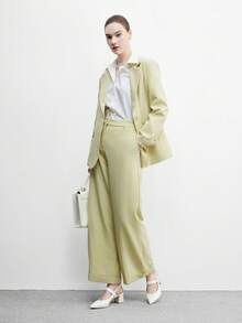 CUCCOO BIZCHIC Giày cao gót mũi nhọn, gót chunky, màu trắng, quai ngang, kiểu dáng tối giản, thoải mái dành cho nữ, phù hợp cho công sở, dự tiệc và các dịp thường ngày. - Màu trắng - Xem 6