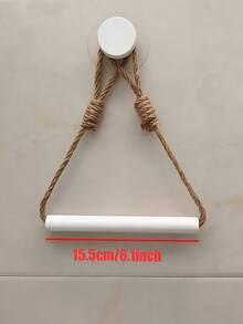 1/2个装装饰性悬挂式卫生纸巾架 - 节省空间的浴室纸巾分配器，易于更换纸卷 - 时尚现代家居浴室配件 - 白色 - 查看 2