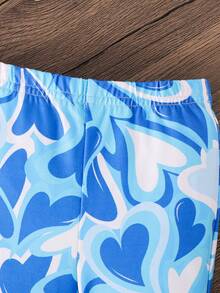 Emery Rose Kids Emery Rose Kids Babygirl 2-Piece Set, Fashionable Heart Knit Halter Top And Flare Pants,Kids - Multicolor - View 5