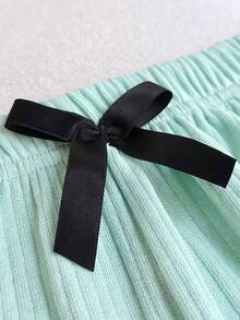 EURMUSE Cottonlike 2 Pieces Solid Knit Pants Set Comfy Pants Lounge Pants For Women Sleep Pants - Multicolor - View 7