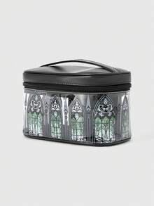 ROMWE Dark Gothic Black Gothic Graphic Print Bucket Bag, Other Storage, Halloween - Black A - View 2