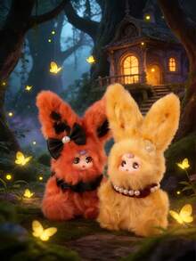 POKOJA LAND Blind Box(Non-Plush Filling),Fairy Tale Castle Rabbit Costume Blind Box Figures - 8 Total Models (6 Regular + 2 Hidden), ABS Collectible Toys With Lace Bow & Pearl Accents, Thoughtful Gift For Friends & Family, Unique Decor For Shelf/Desk Displays - Tide play blind box - View 7