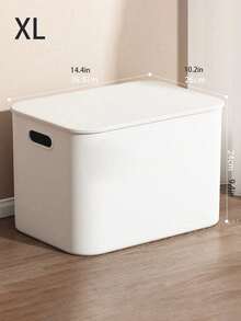 1 Hộp đựng đồ đa năng chống thấm nước, chống bụi, chống ẩm có nắp đậy, màu trắng, bằng nhựa, thích hợp cho phòng ngủ, phòng khách, phòng học, ký túc xá, tủ quần áo, văn phòng tại nhà. Giải pháp lưu trữ mọi mùa, sắp xếp nhà cửa, đựng đồ chơi, quần áo, búp bê, hộp đựng đa năng. - trắng - Xem 3