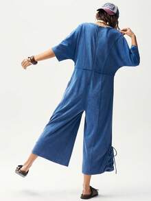 Bohemela Mono de mujer holgado de punto con cuello en V, lavado, estilo casual para vacaciones de verano, Día de San Valentín, festivales de música, estilo bohemio