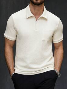 Manfinity CasualCool 男士成熟休闲 INS 畅销 Polo 衫。适合日常穿着、新年假期、聚会、秋冬季男士都市休闲外出必备衬衫，是送给朋友、丈夫、男友的绝佳礼物。奶油色男士上衣，米色男士衬衫，拉链 Polo 衫，男士高尔夫球衫，男士针织衫，适合周末旅行、户外活动、远足旅行、轻松的工作环境或半正式场合，是送给男友/丈夫、周年纪念日/生日、派对、暑假、新年、婚礼、情人节的理想礼物。 - 杏色 - 查看 6