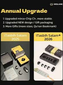 1Pc Premium Smart Prayer Counter Ring, APP Connected, Adjustable Digital Counter, Tasbih Ring, Black, Dual Use For Sports & Fitness - Multicolor - View 7