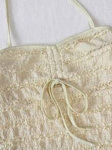 Glimmora New Women's Spaghetti Strap Fitted Fashionable Sexy Backless Camisole - Yellow - View 5