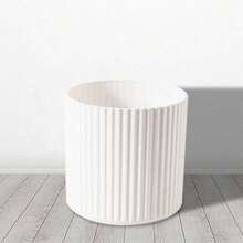 1Pc Minimalist Striped Trash Can, Available In White, Black And Beige. Suitable For Bedrooms, Living Rooms And Bathrooms As A Paper Bin Or Garbage Storage Container. Ideal For Homes And Offices. - Multicolor - View 11