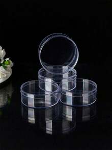 12pcs New Fully Transparent PS Plastic Square Packaging Boxes, Hinged Lid Candy Boxes - Transparent - View 6