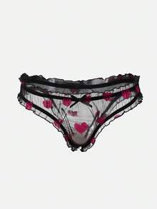 DrisQ Quần lót nam lưới xuyên thấu hình trái tim gợi cảm, thích hợp cho Ngày Valentine. - Nhiều màu - Xem 4