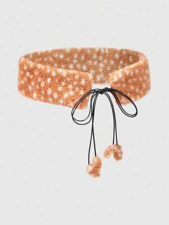 Fairycore 1 pezzo Cintura regolabile in vita con coulisse, con motivo casuale di cammello e cervo, in tessuto morbido e soffice, accessorio versatile per sciarpa, fascia in vita, stile Y2K, adatto per occasioni casual, appuntamenti, shopping