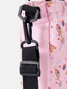 HARRY POTTER X SHEIN Women's Fashionable Shoulder Bag, Printed Shoulder Bag With Adjustable Shoulder Strap, Women's Casual Commuting Shoulder Bag