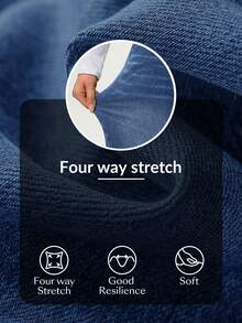 Flexra Quần jeans nữ dáng rộng, cạp không đối xứng - Rửa trung bình - Xem 8