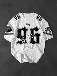 PAVTROS Men's Minimalist Printed Round Neck Short Sleeve T-Shirt