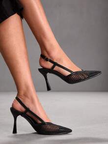 CUCCOO SZL Women's Buckle Design Fashion Daily Wear High Heel Sandals Valentine's Day Summer - Black - View 1