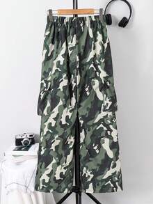 SHEIN Teen Boy Camouflage Print Cargo Pants - Multicolor - View 3