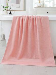1pc/ 2 PC (Towel + Laundry Towel), Striped Design, Thickness, Sucking, Softness, Skin Friend, Face Towel And Indoor Bathroom Bath Towel - Pink - View 2