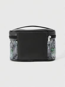 ROMWE Dark Gothic Black Gothic Graphic Print Bucket Bag, Other Storage, Halloween - Black A - View 4