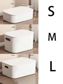 1 Hộp đựng đồ đa năng chống thấm nước, chống bụi, chống ẩm có nắp đậy, màu trắng, bằng nhựa, thích hợp cho phòng ngủ, phòng khách, phòng học, ký túc xá, tủ quần áo, văn phòng tại nhà. Giải pháp lưu trữ mọi mùa, sắp xếp nhà cửa, đựng đồ chơi, quần áo, búp bê, hộp đựng đa năng. - trắng - Xem 13