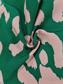 EMERY ROSE 女士豹纹圆领短袖衬衫 - 綠色 - 查看 3