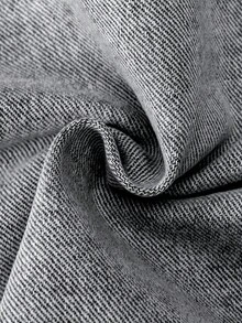 Manfinity Denimwave 男士牛仔短款外套，长袖 - 灰色 - 查看 7