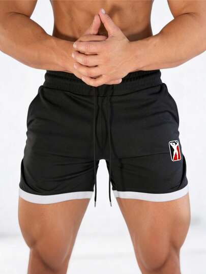 Manfinity Sport PWRUP 男士抽绳腰带口袋休闲多功能运动短裤