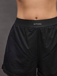 Activina 女士休闲运动网球跑步健身短裤 - 黑色 - 查看 3