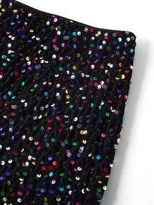 SHEIN Clasi 女士时尚派对亮片紧身迷你裙 - 彩色 - 查看 3