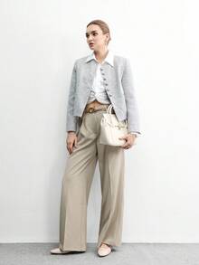 CUCCOO CHICEST 女士方头平底巧克力色金属扣套脚平底鞋，舒适休闲玛丽珍鞋，适合搭配连衣裙 - 米白網 - 查看 3