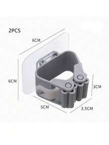 Wall Mounted Clips With Strong Adhesive Hooks, Mop Clips, Storage Organizer Clips, Suitable For Bathroom And Kitchen - Black - View 17