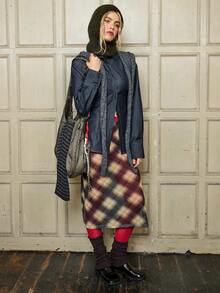 COUREZ Low Rise Midi Skirt In Sheer Mesh Fabric /Y2K Spring For Women Cozy Rave Skirt For Women Going Out Summer Skirt - Yellow - View 2