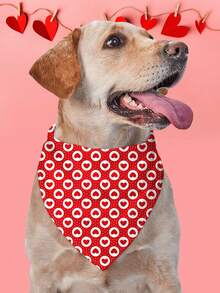 PETSIN 5PCS Valentines Dog Bandanas Pet Bibs With Love Letter Prints Bulk Pet Bandanas Dog Bandanas Bibs Triangle Dog Scarf Colorful Pet Dog Bandanas For Medium Large Dog Birthday Summer Costume Accessories Decoration - Multicolor - View 16