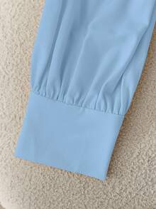 GlowEve Áo sơ mi nữ thanh lịch và đi làm mùa thu - Màu xanh lam - Xem 3