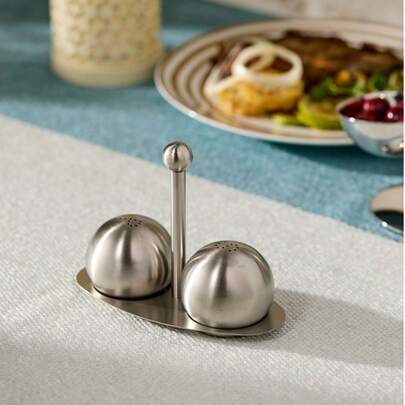 Cirelle Stainless Steel Dual-Spice Ball Shaker Minimalist Kitchen Tool