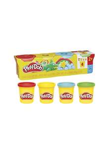 PLAY-DOH مجموعة بلاي دوه كلاسيك كولورز الجديدة، 4 قطع - متعدد الألوان - مشاهدة 1