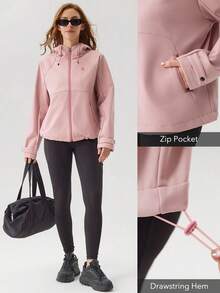 OutZeal Chaqueta de invierno para mujer de color rosa, forrada térmicamente, resistente al agua, para uso diario y casual, con bolsillos con cremallera