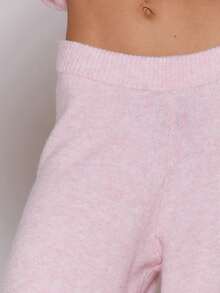 MUSERA 阔腿针织毛衣裤 酷女孩街头风 可爱 秋季 冬季 情人节 春季 - 粉色 - 查看 5