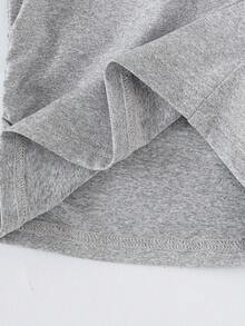 Sparklyn Set da 5 magliette casual a maniche corte con arricciatura in vita, adatte per ragazze pre-adolescenti, versatili per primavera/estate - Multicolore - Visualizzare 3