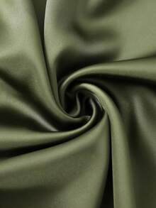 GlowEve 女士优雅V领派对衬衫裙，绿色，适合通勤，秋冬 - 綠色 - 查看 4